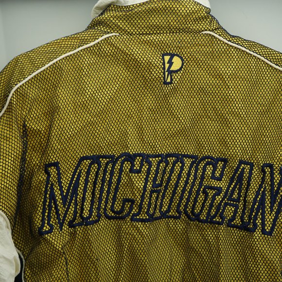 Pro Player by Daniel Young MI Wolverines Mesh Zip Up Windbreaker 1990s Large - Picture 4 of 6